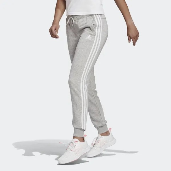 Adidas Classic 3-stripes Jogger Gray Pants size Small - Picture 2 of 6